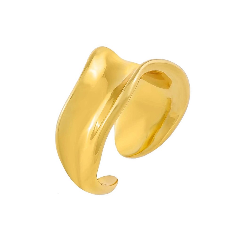Adina Eden Adinas Jewels Textured Adjustable Ring In Gold Tone 35$